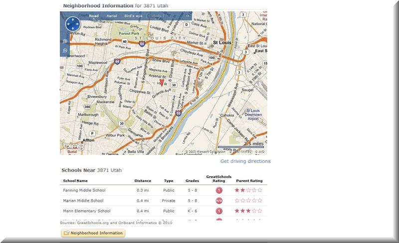 realtor.com location map